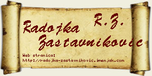 Radojka Zastavniković vizit kartica